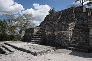 Temple II in Calakmul's Central Plaza - calakmul mayan ruins,calakmul mayan temple,mayan temple pictures,mayan ruins photos